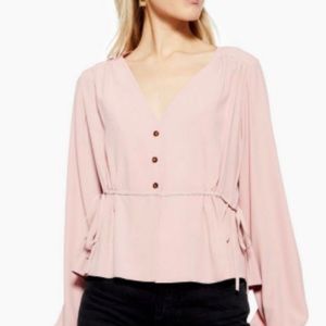 Topshop Ella pink blouse (Size USA 6)